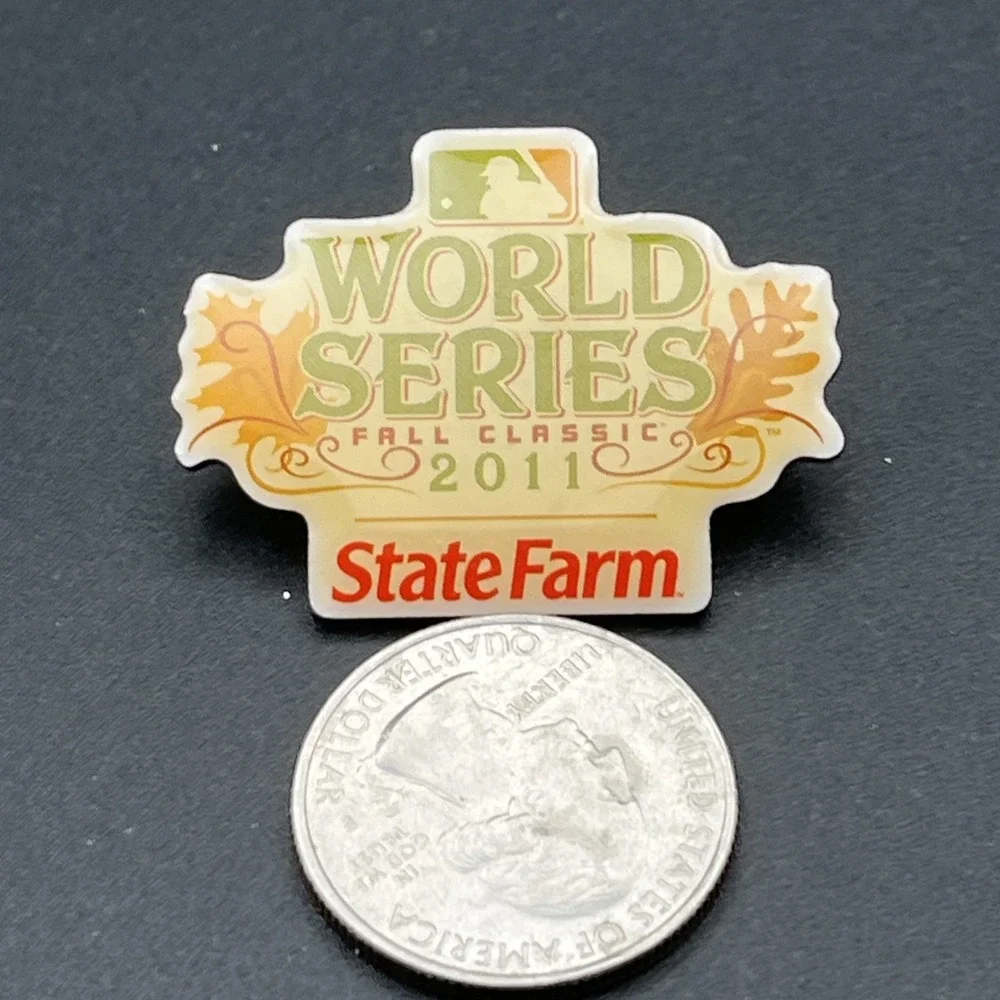 MLB Baseball World Series‎ 2011 Fall Classic State Farm Sponsor Lapel Hat Pin